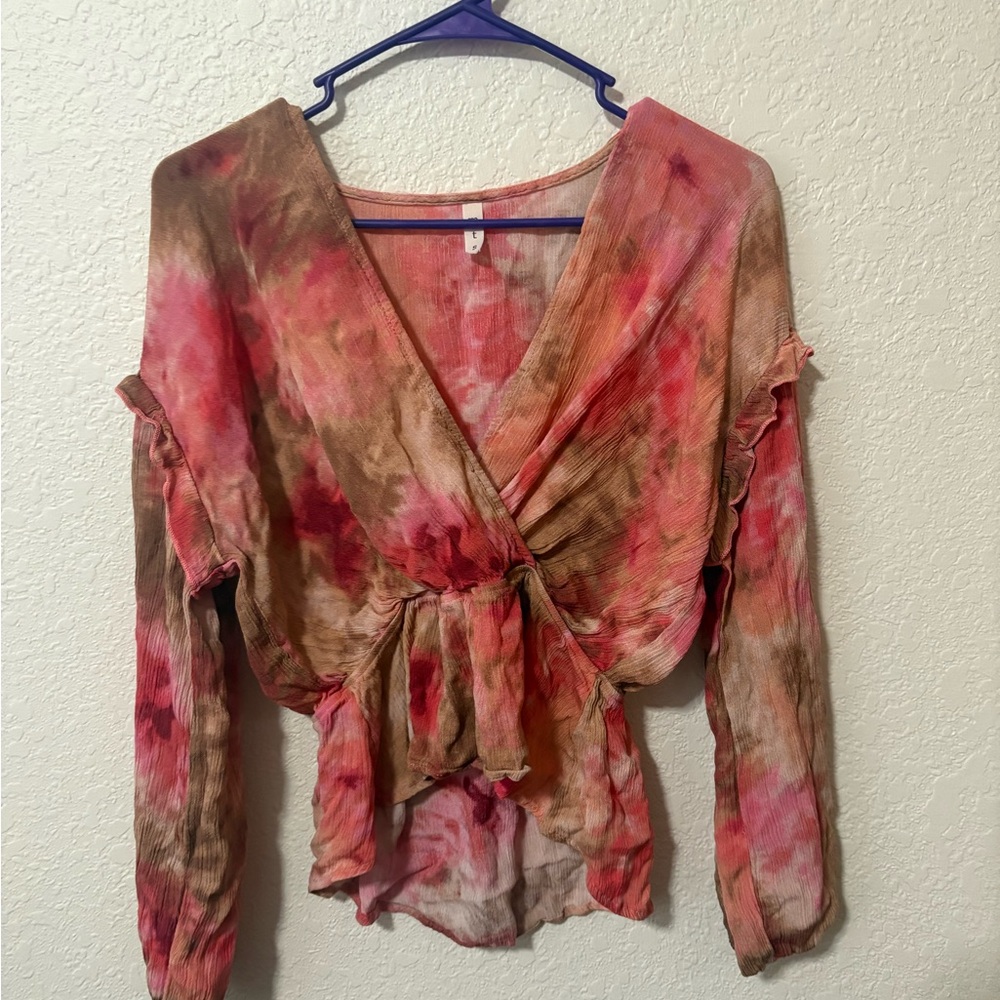 Tie-Dye Wrap Top